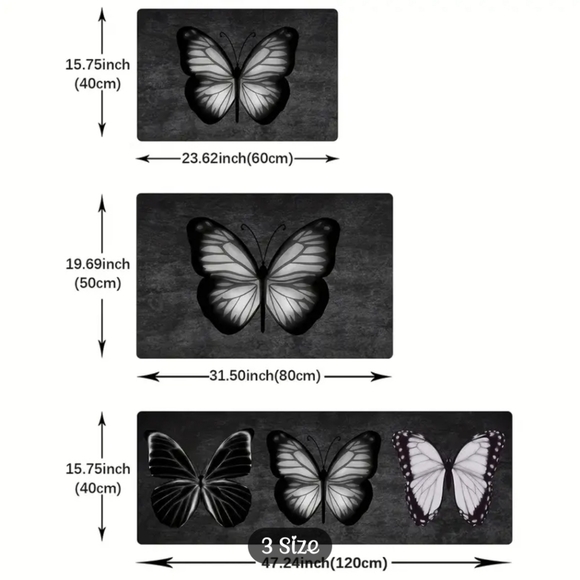 *NWOT* 🦋 3pc Butterfly Rug Set🦋 - Picture 3 of 8